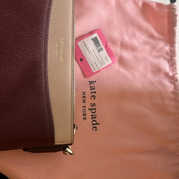 Kate Spade crossbody dusty rose and burgundy color - Picture 6 of 7